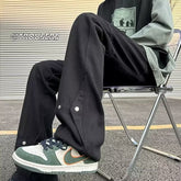 Men Jeans Summer Retro Baggy Straight Trousers